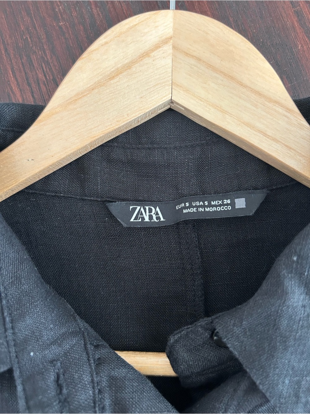 Zara Linen Short-Sleeve Button-Up Shirt Size S (oversize) - Picture 2 of 7